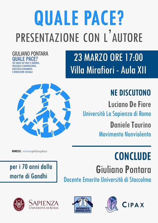 Venerdì 23 Marzo alle 17:00 vi invitiamo a partecipare all’incontro a Villa Mirafiori con…