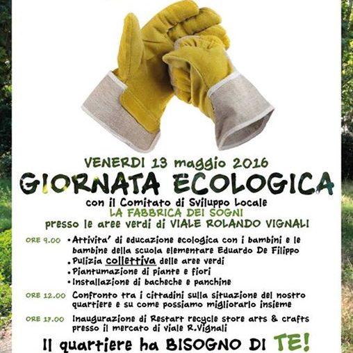 Vi invitiamo il 13 Maggio a partecipare alla giornata ecologica del Comitato di sviluppo…