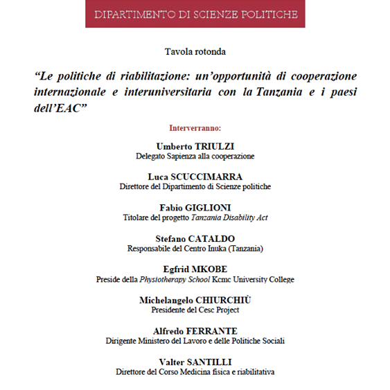 Vi invitiamo a partecipare alla conferenza “Le politiche di riabilitazione: un’opportunità di cooperazione internazionale…